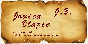 Jovica Blažić vizit kartica